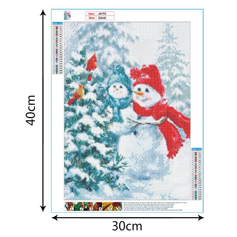 Christmas Snowman  | Full Round Diamond Painting Kits