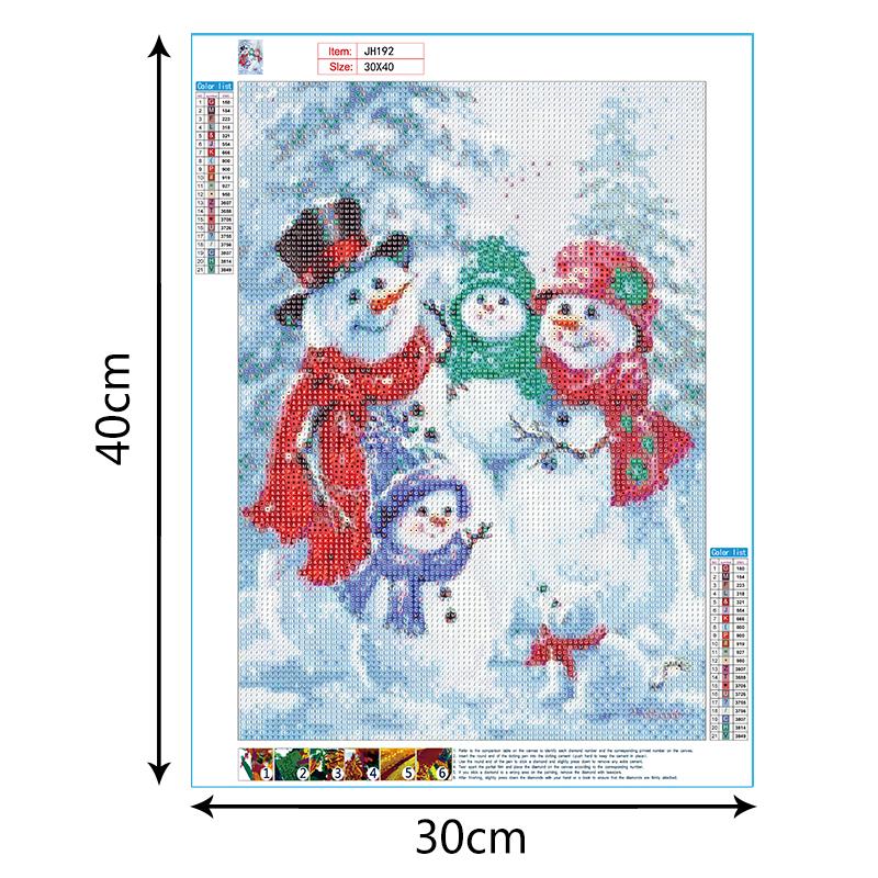 Christmas Snowman  | Full Round Diamond Painting Kits