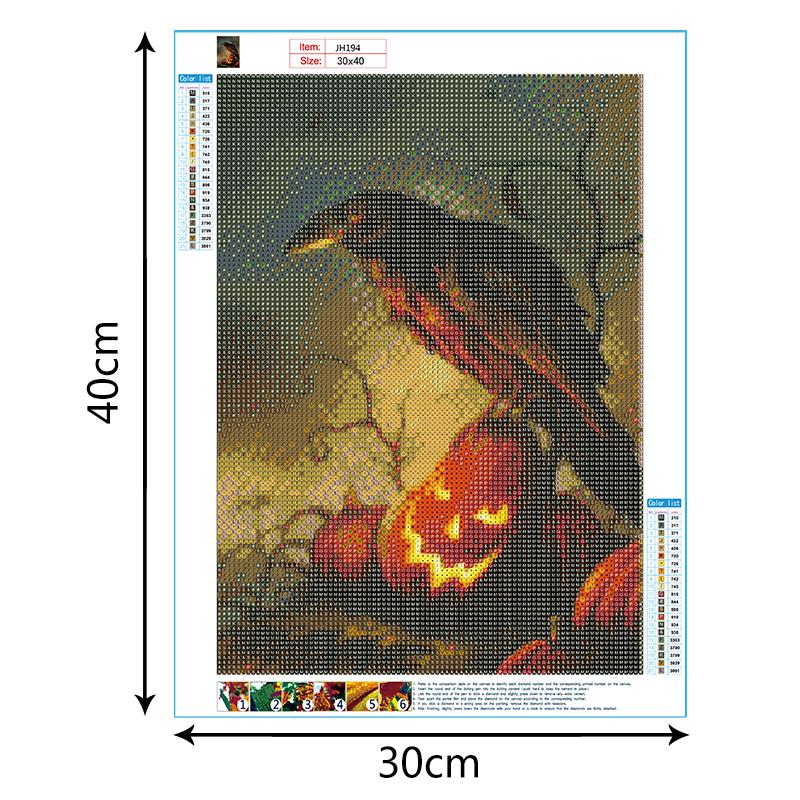 Halloween Crow  | Full Round Diamond Painting Kits