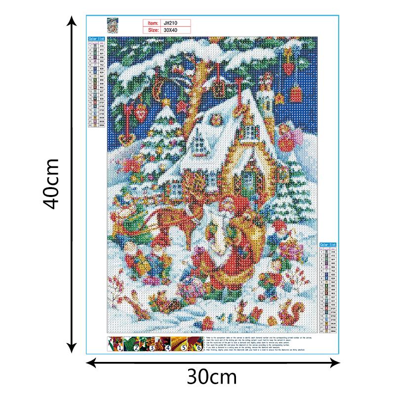 Weihnachtsmann | Vollständige runde Diamant-Malkits