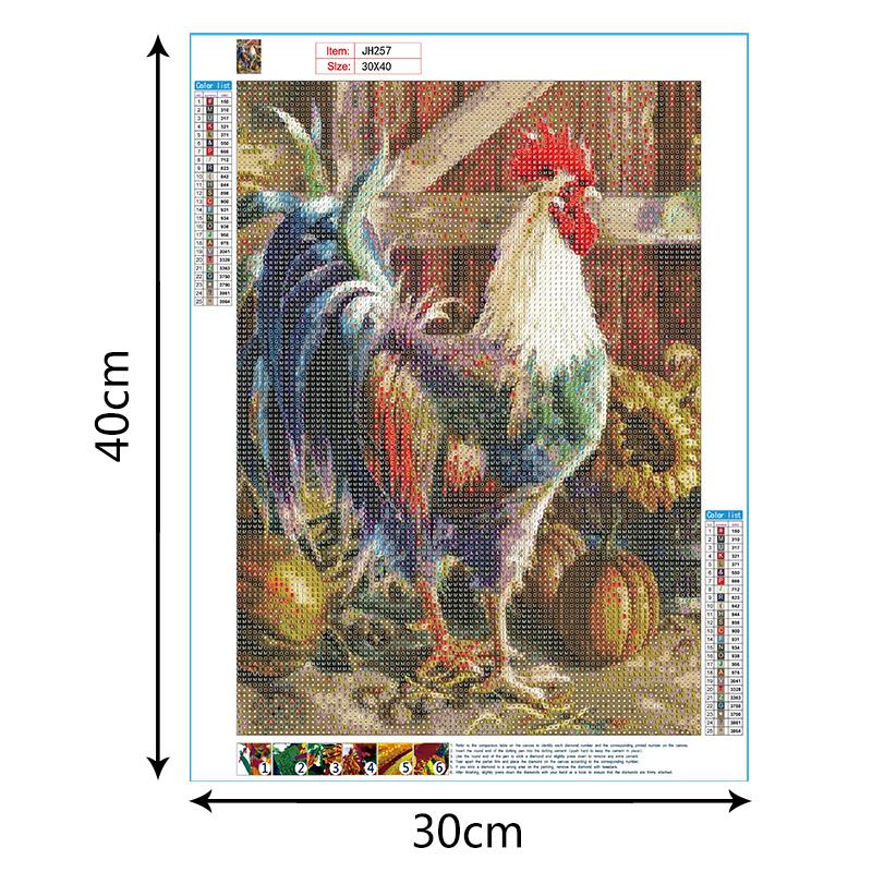 Color Cock  | Full Round Diamond Painting Kits