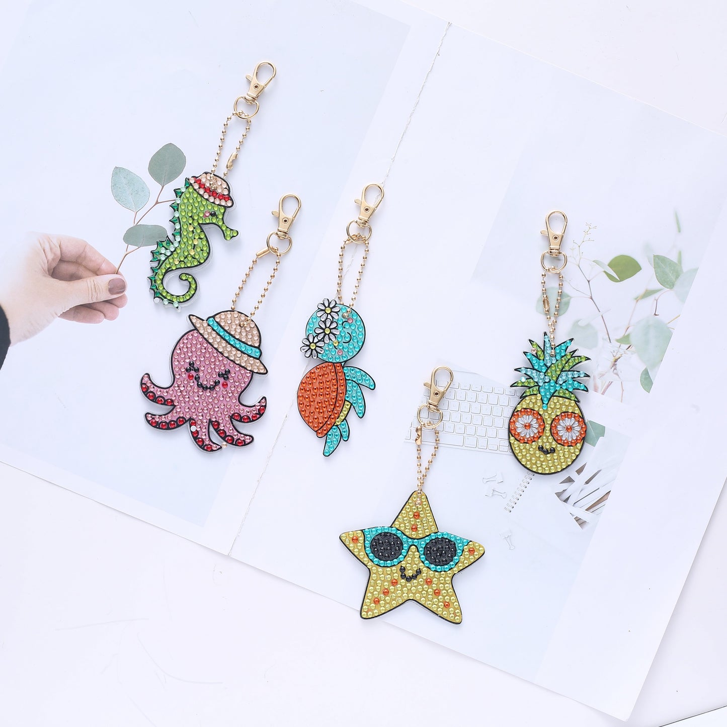 DIY Fruit Keychain 5-Piece Set-Diamond Painting Set