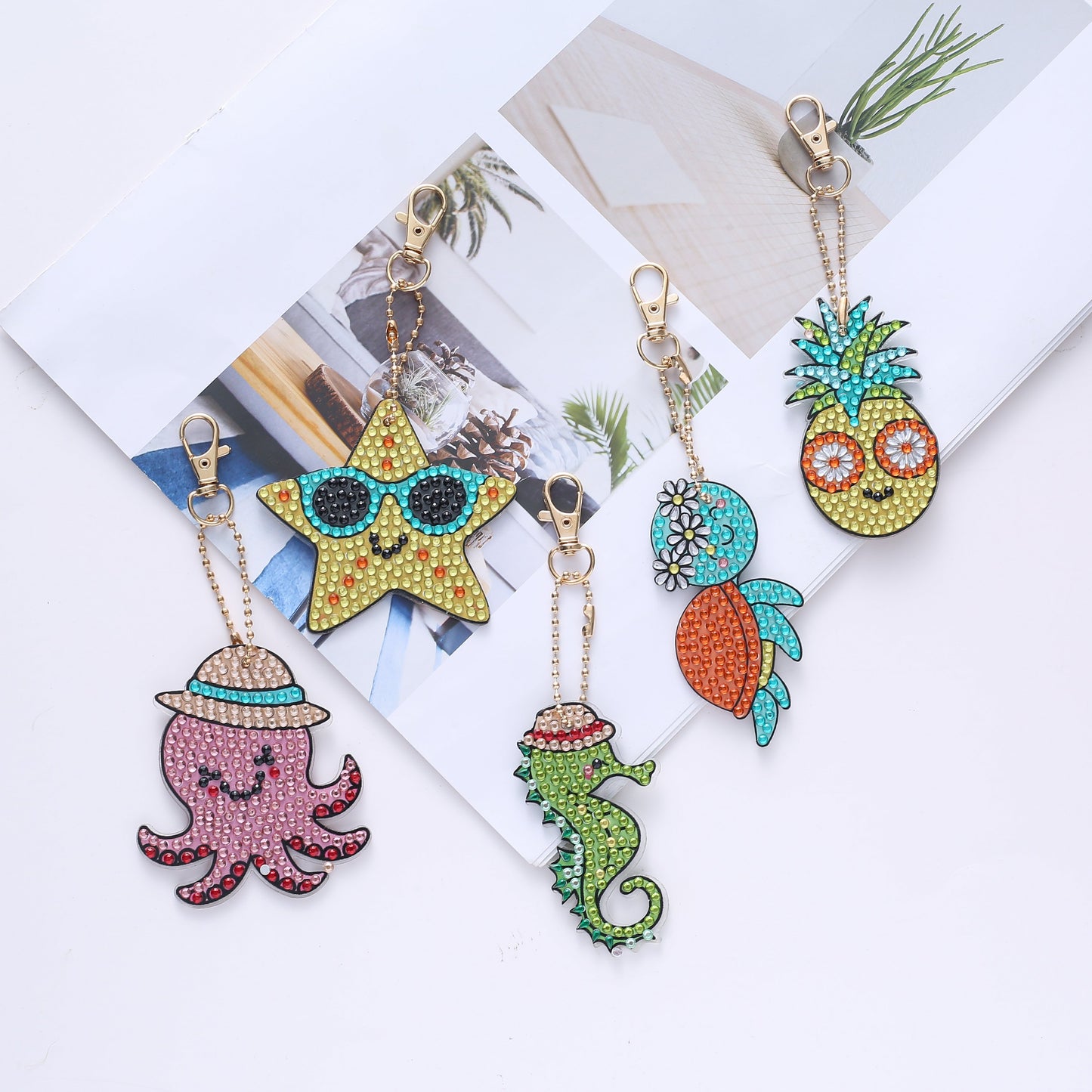 DIY Fruit Keychain 5-Piece Set-Diamond Painting Set