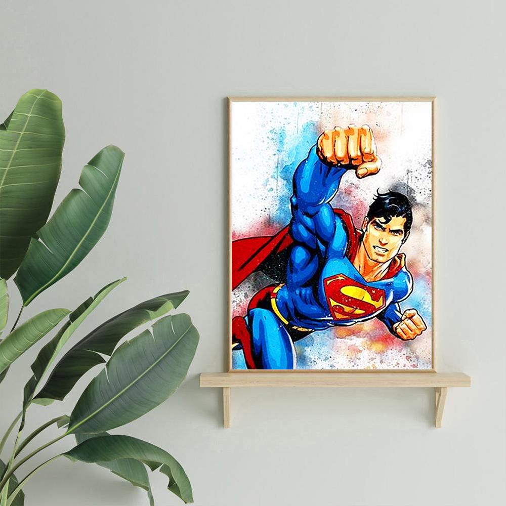 Superman | Kits complets de peinture au diamant rond