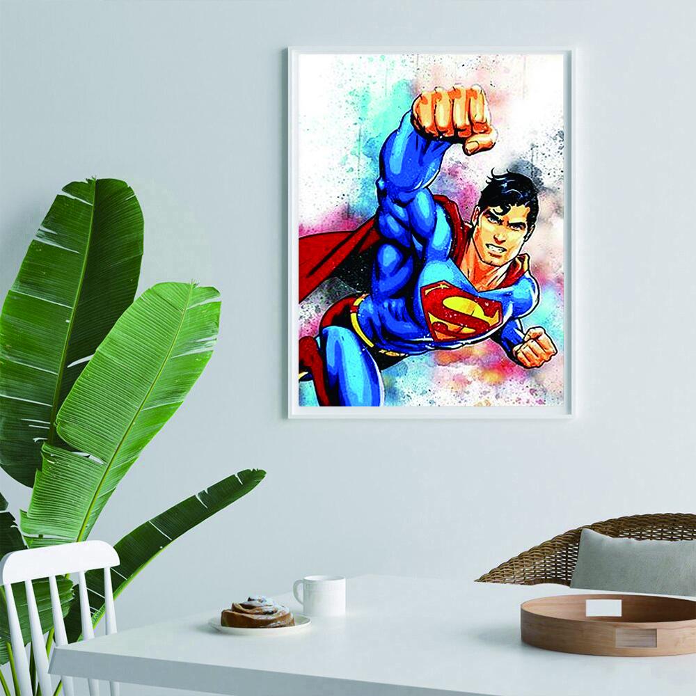 Superman | Kits complets de peinture au diamant rond