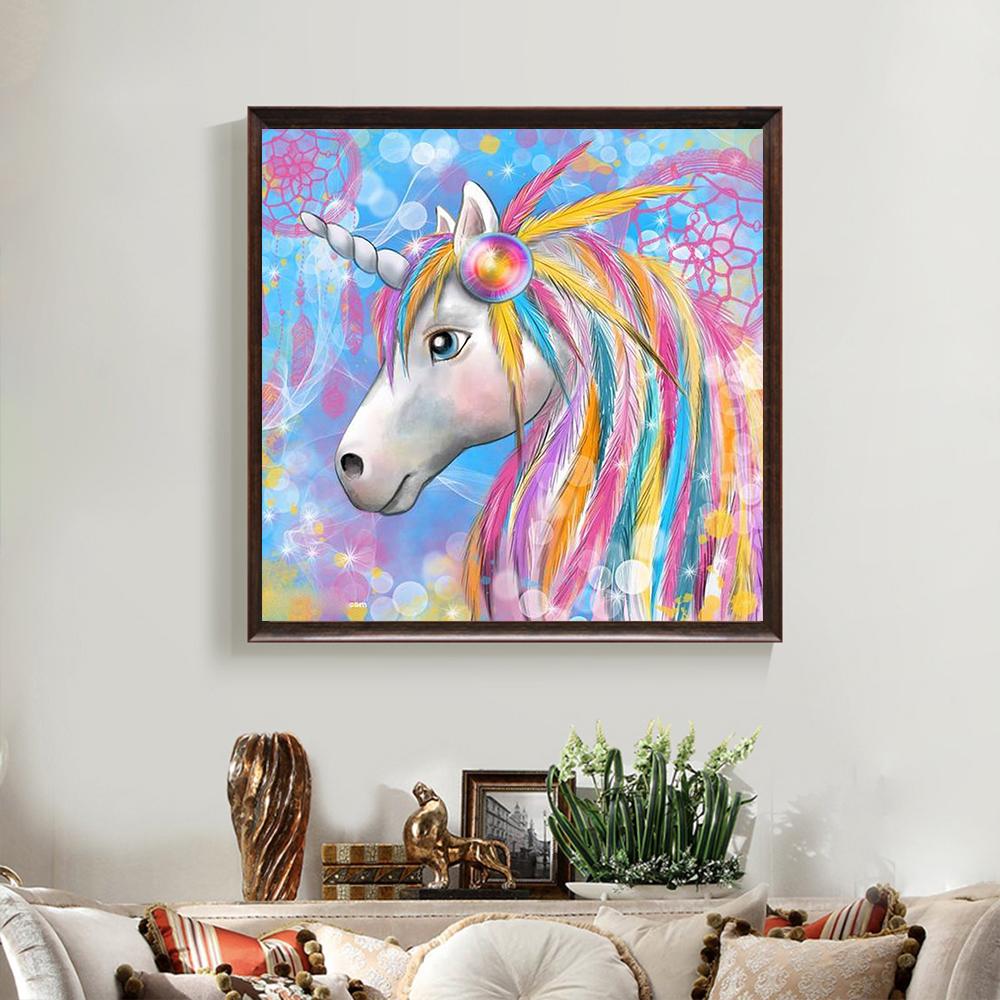 Licorne | Kits complets de peinture au diamant rond 