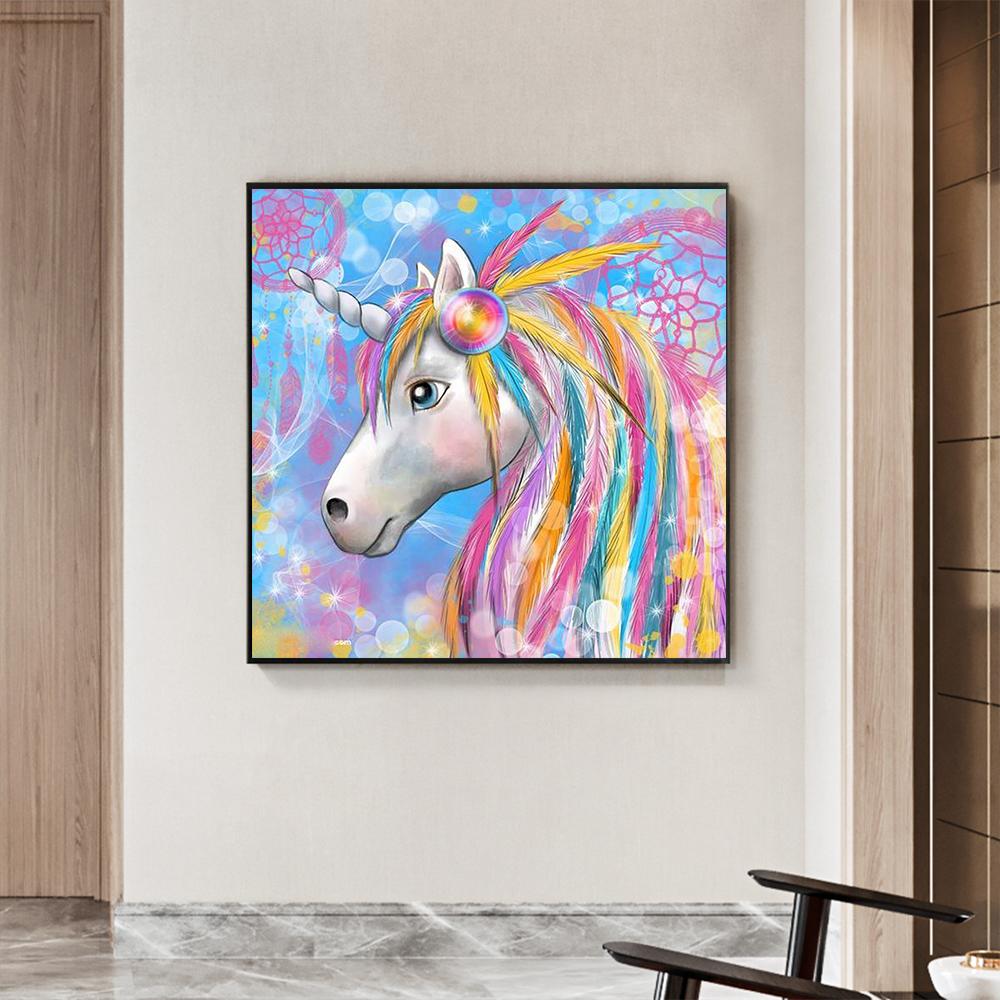 Licorne | Kits complets de peinture au diamant rond 