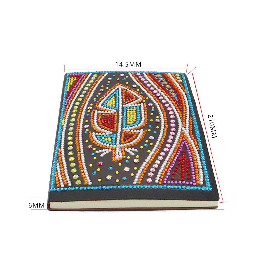 A5 5D Notebook DIY Part Special Shape Rhinestone Diary Book | Leaf