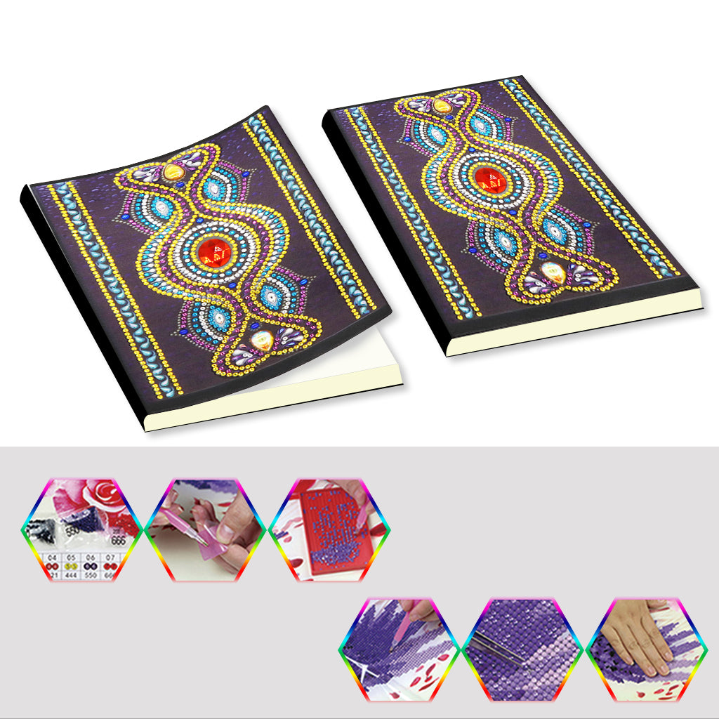 A5 5D Notebook DIY Part Special Shape Rhinestone Diary Book | Art Paintings