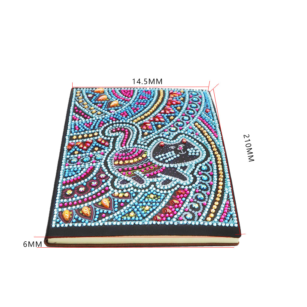 A5 5D Notizbuch DIY Teil Spezielle Form Strass Tagebuch | Katze