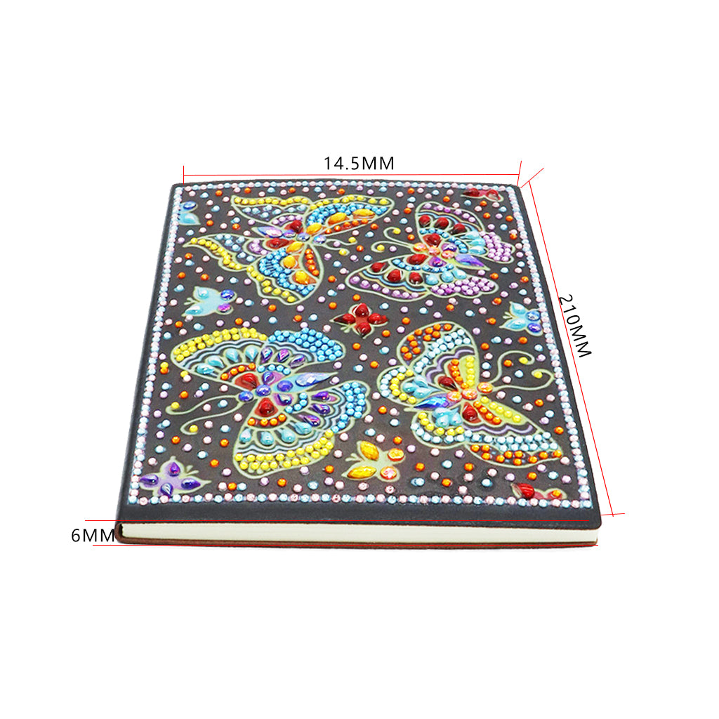 A5 5D Notebook DIY Partie Forme Spéciale Strass Journal Journal | Papillon