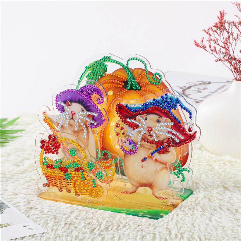 DIY three-dimensional painting | Mouse couple (15cmX14cm)