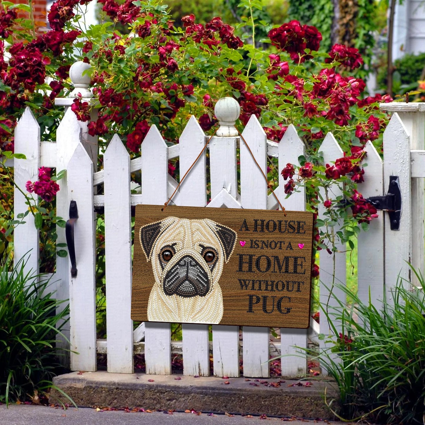 DIY diamond wall mount kit door and window tag-Dog