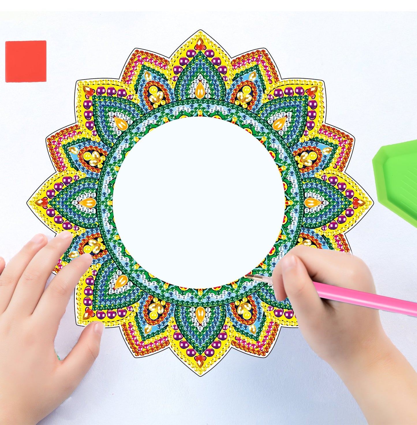 DIY diamant peinture Mandala Miroir