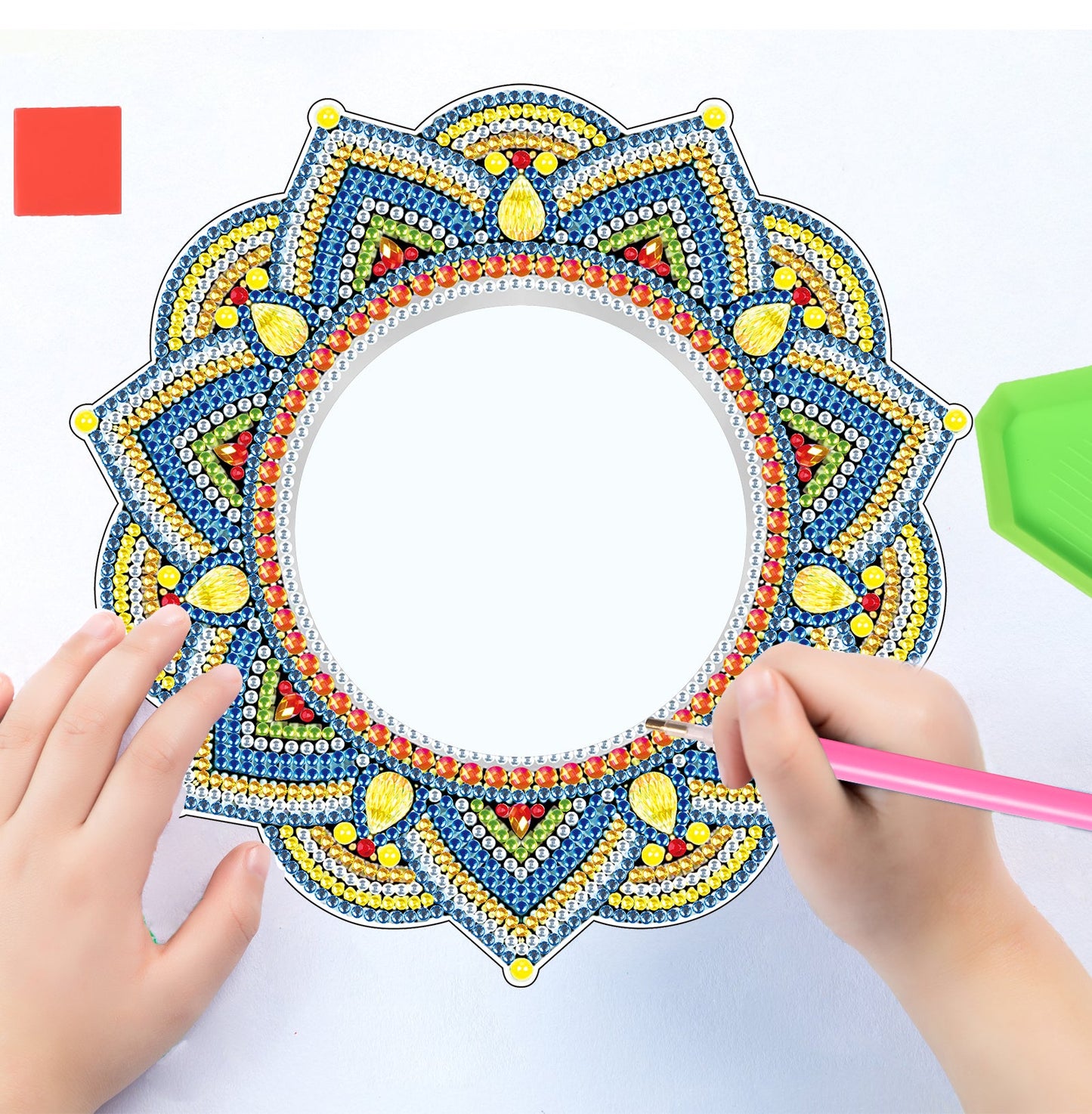 DIY-Diamantmalerei-Mandala-Spiegel