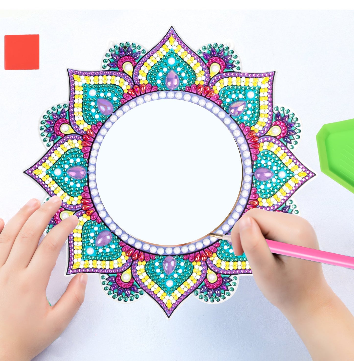 DIY diamond painting Mandala Mirror