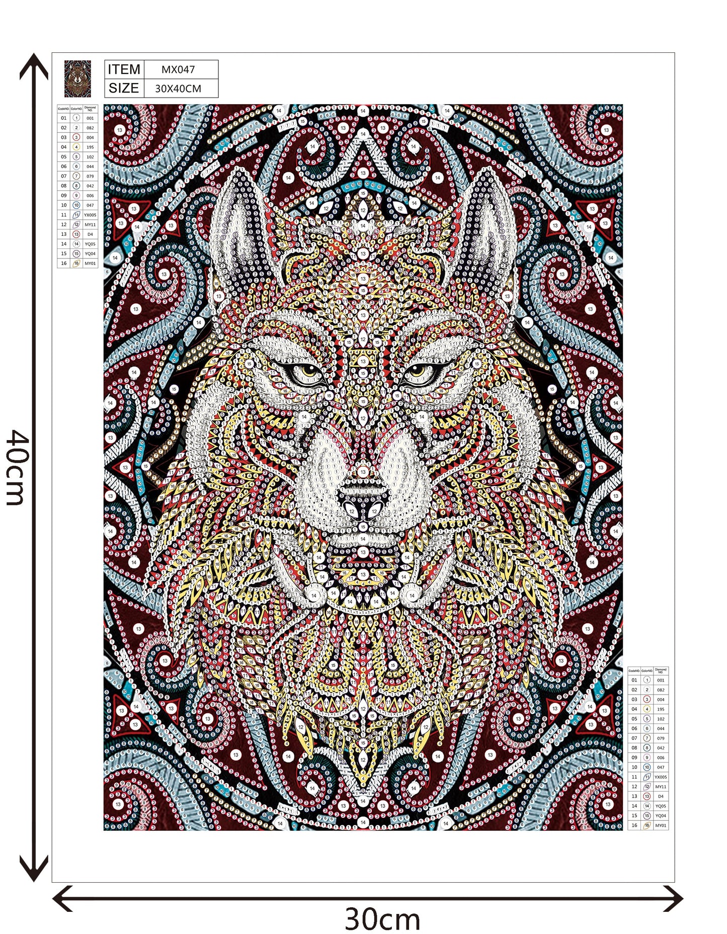 Totem Wolf | Special Shaped Diamond Painting Kits