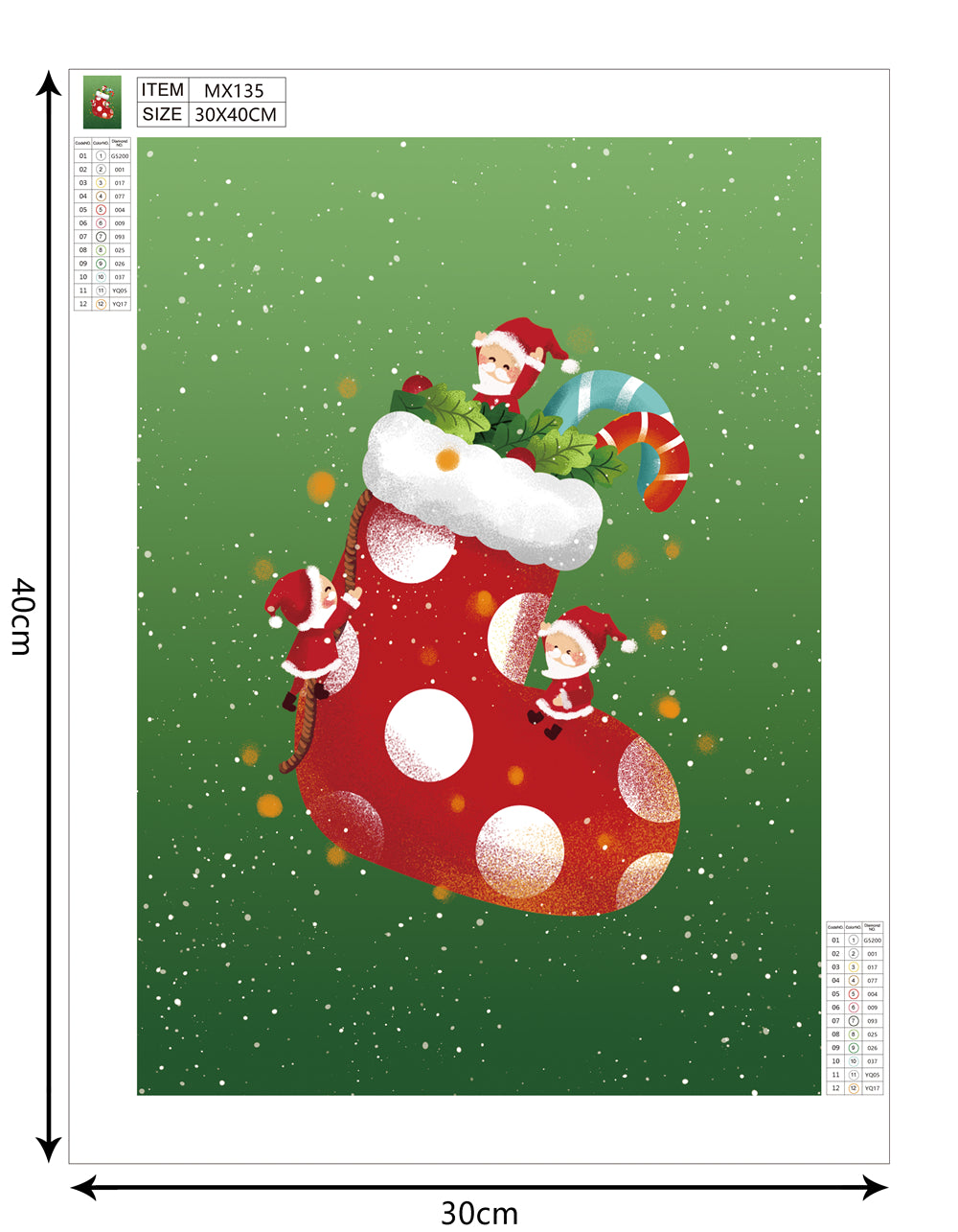 Christmas Stocking | Special Shaped Diamond Painting Kit