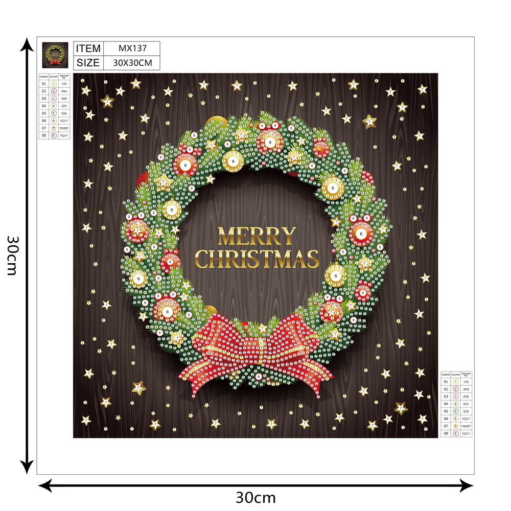 Christmas Wreath | Special Shaped Diamond Painting Kit