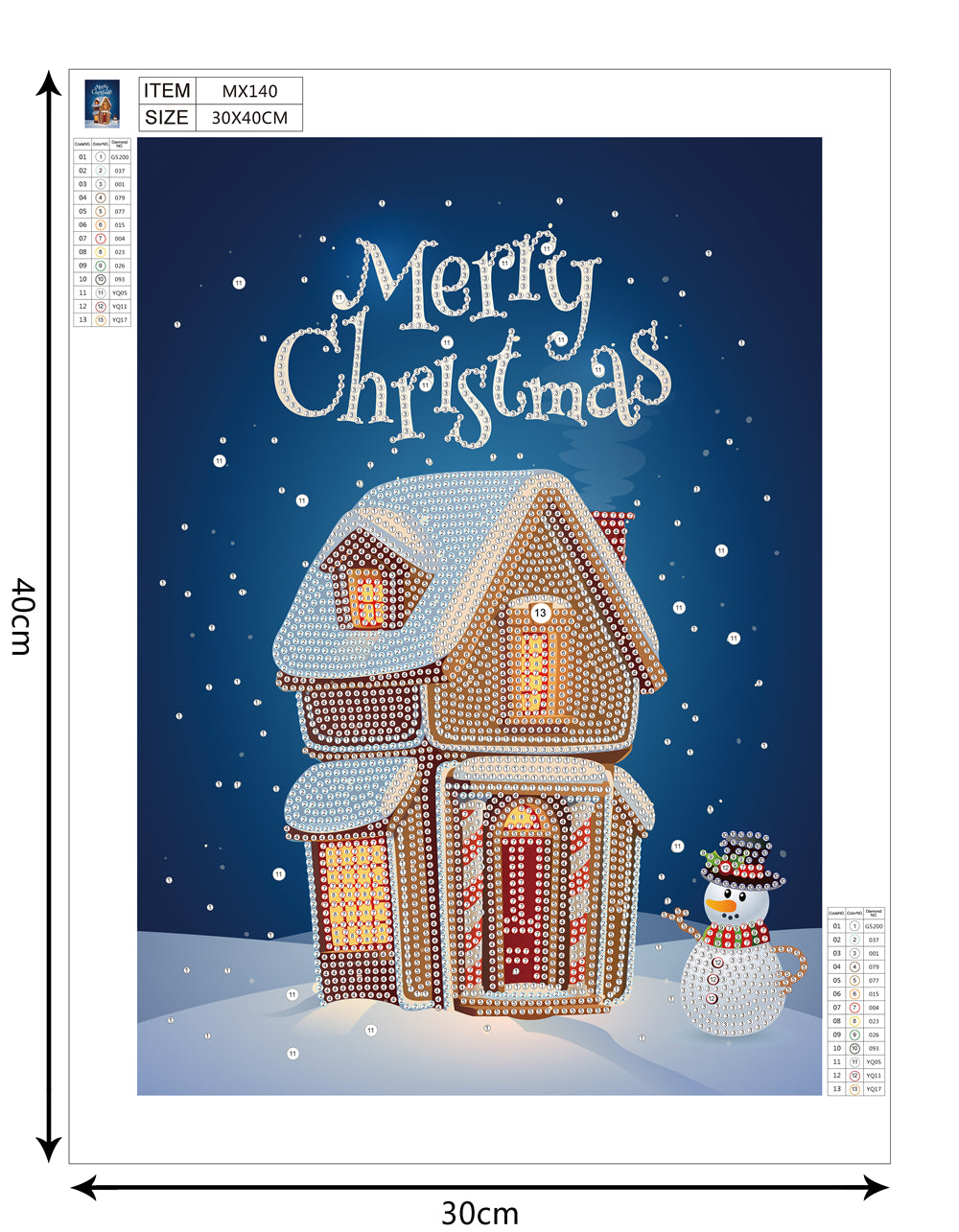 Christmas House | Special Shaped Diamond Painting Kit