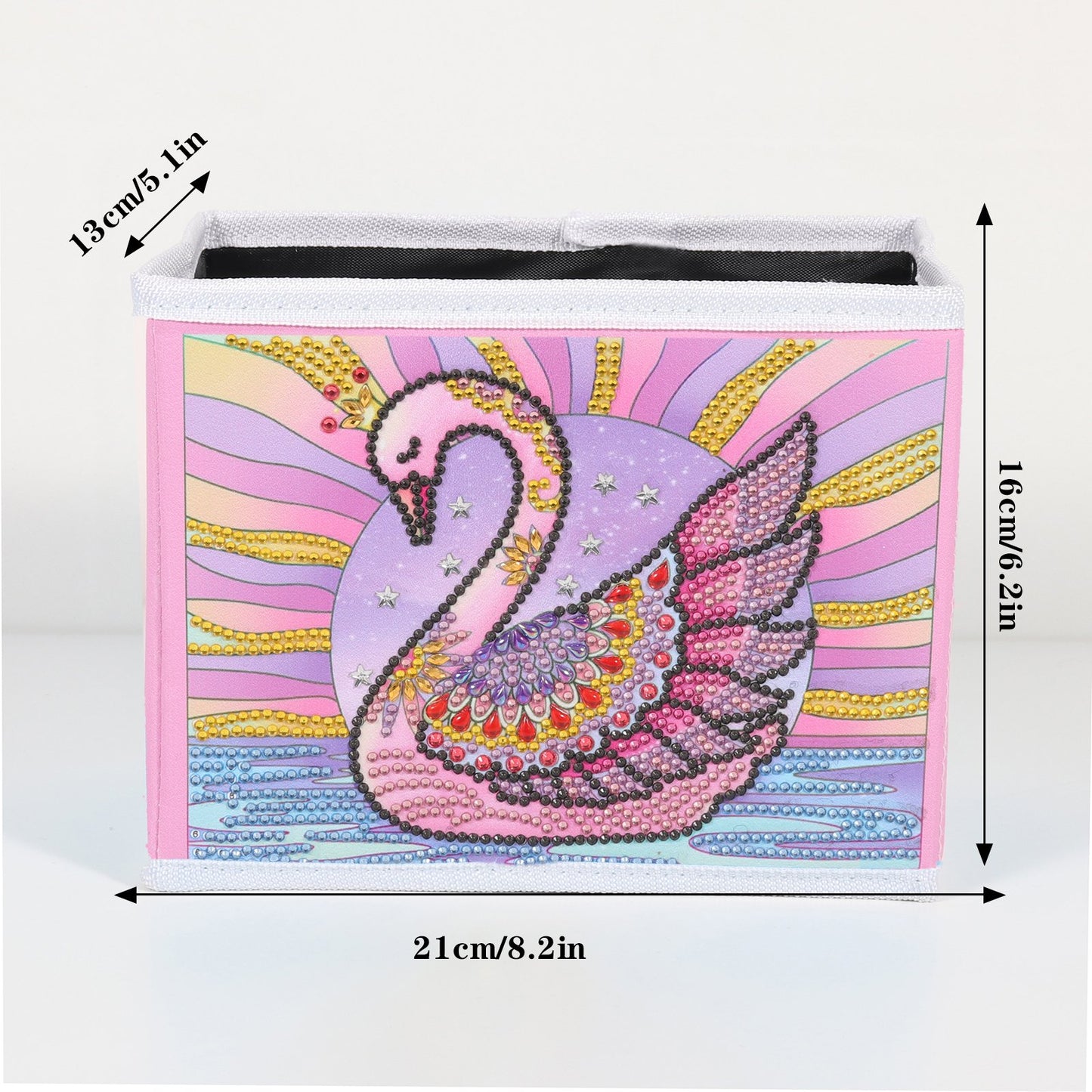 DIY speziell geformte Diamantmalerei Swan Cloth Home Aufbewahrungsbox