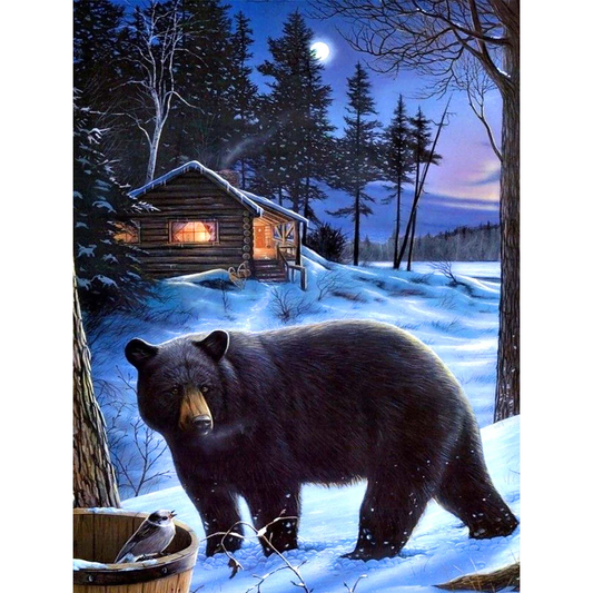 Black bear  | Full Round Diamond Painting Kits