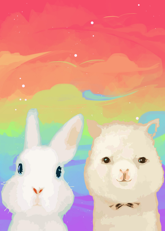 Rabbit Alpaca | Full Round Diamond Painting Kits