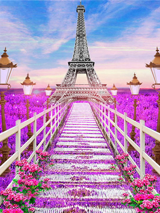 Flower Sea Tower | Full Round Diamond Painting Kits