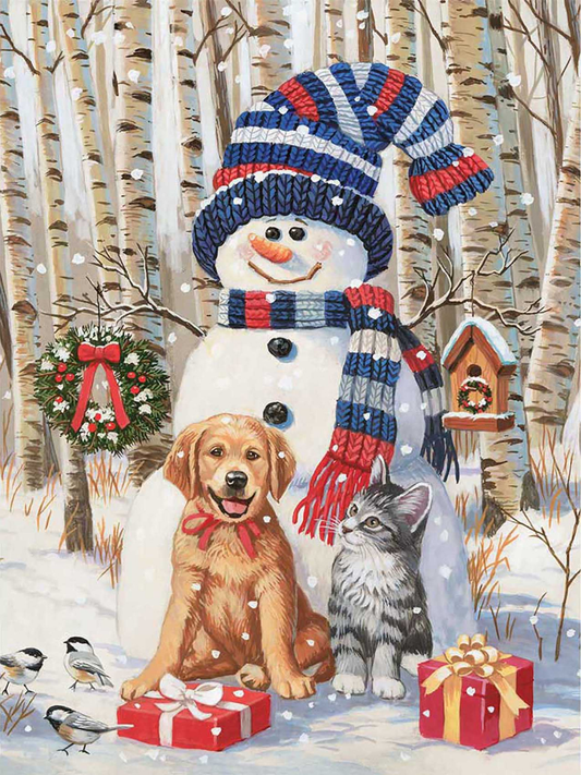 Snowman | Full Round Diamond Painting Kits