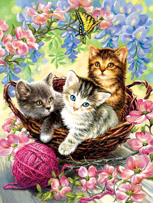 Wool cat | Full Round Diamond Painting Kits