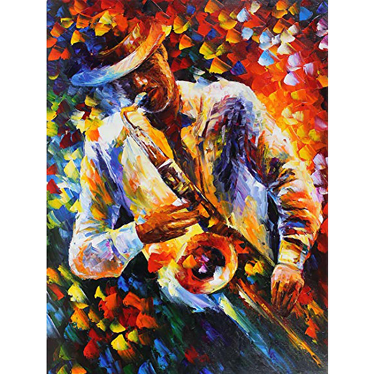 Saxophoniste | Kits complets de peinture au diamant rond