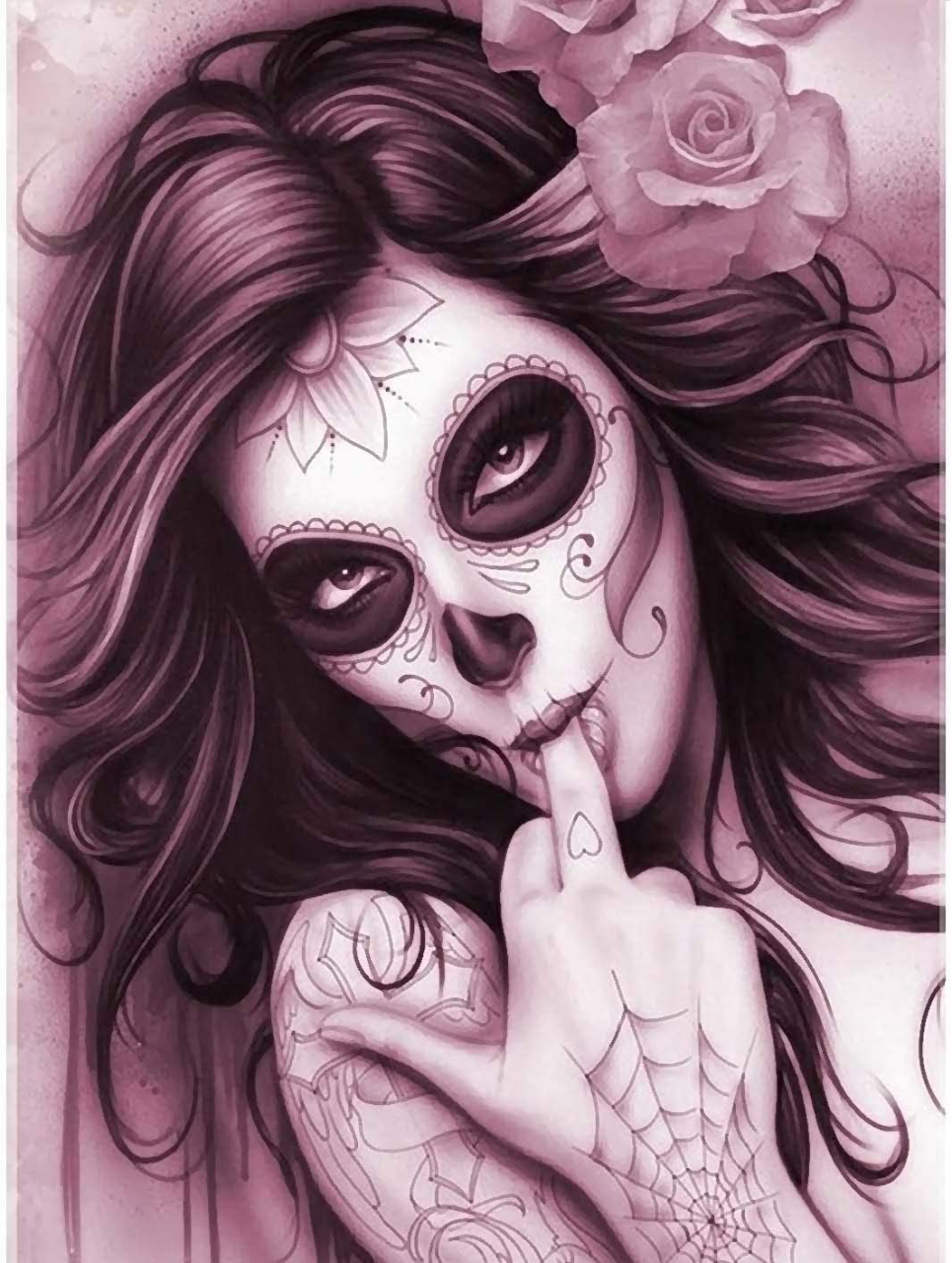 Skeleton girl | Full Round Diamond Painting Kits