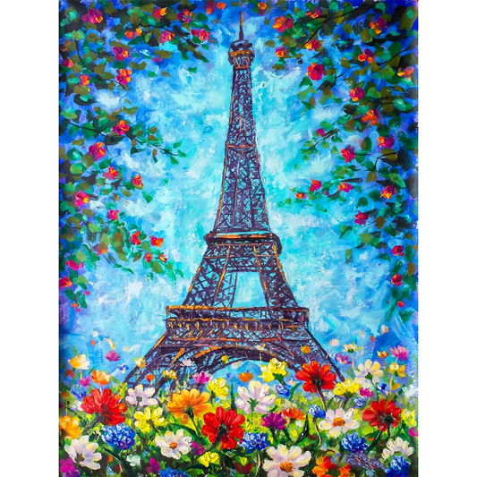 Tour Eiffel | Kits complets de peinture au diamant rond