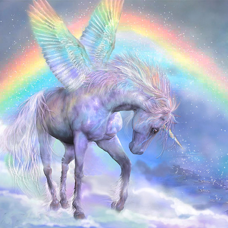 Unicorn rainbow | Full Round Diamond Painting Kits