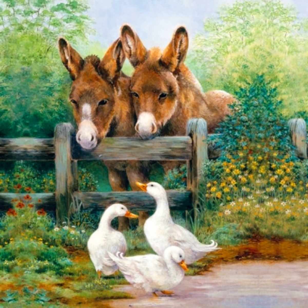 Duck donkey  | Full Round Diamond Painting Kits