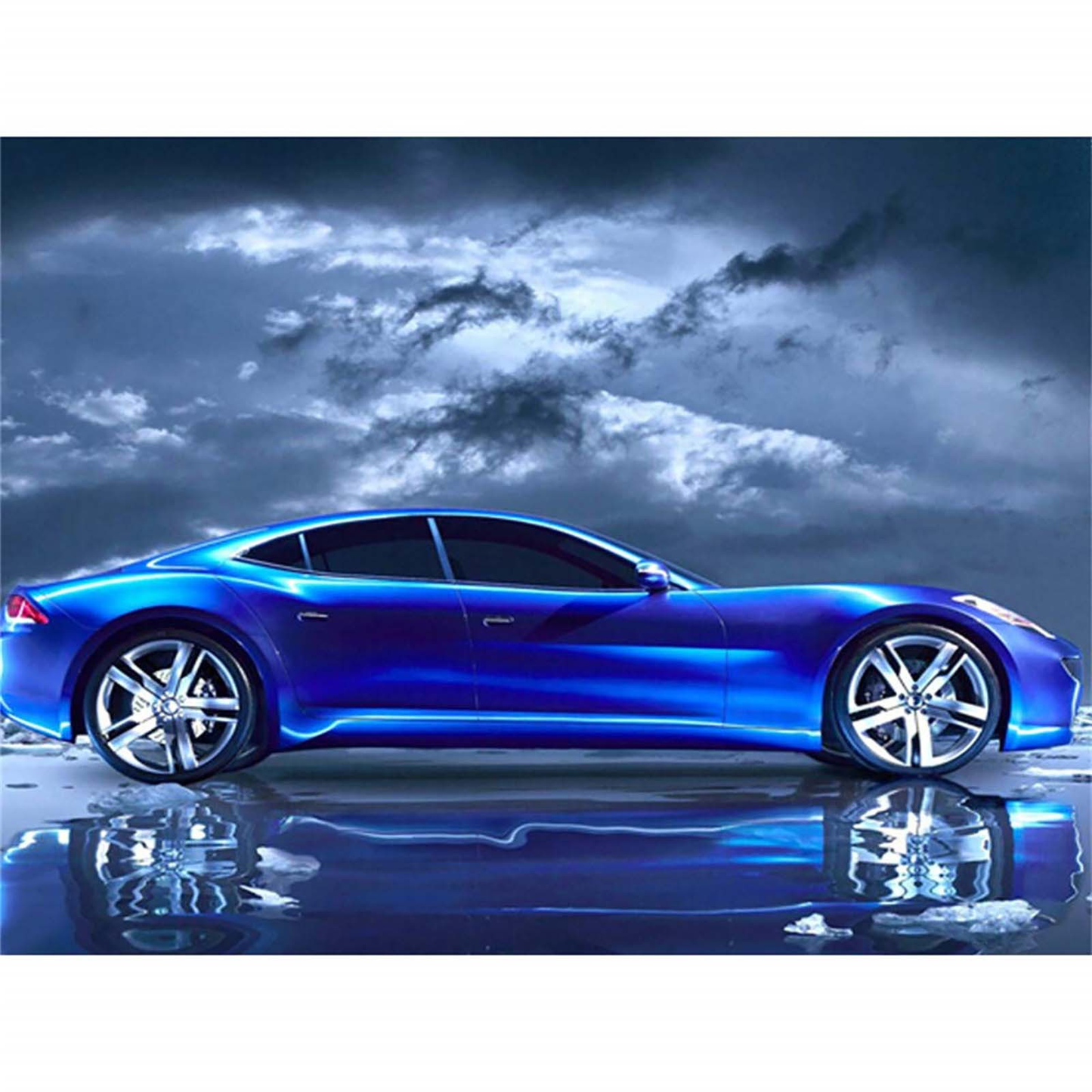 Blue car  | Full Round Diamond Painting Kits