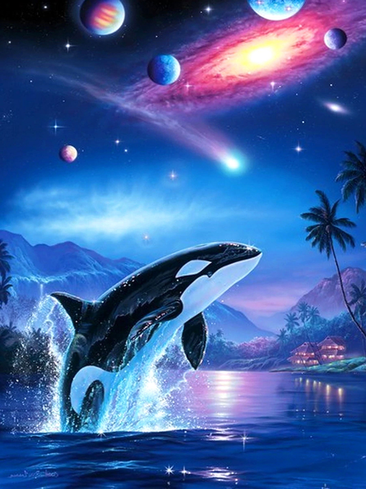 Killer Whale | Full Round Diamond Painting Kits