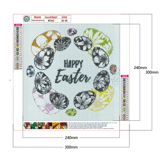 Easter Wreath | Full Round Diamond Painting Kits