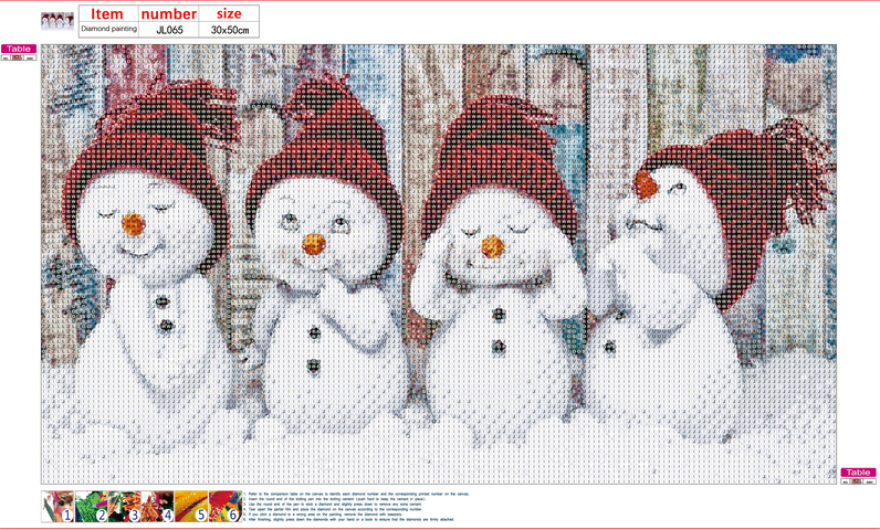 Snowman | Full Round Diamond Painting Kits