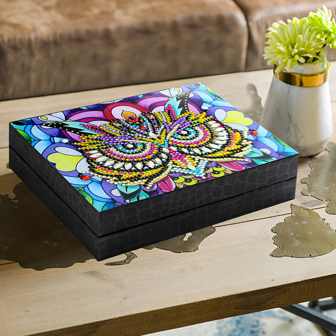 DIY shaped diamond painting owl decoration resin jewelry box