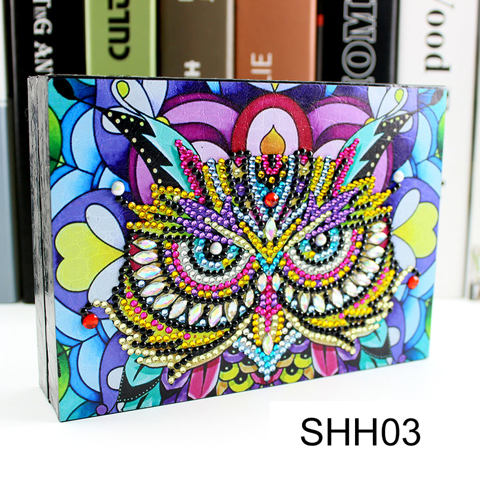 DIY shaped diamond painting owl decoration resin jewelry box