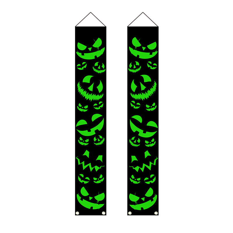 DIY Halloween Luminous Couplet Banner Party Decor Curtain | Spider