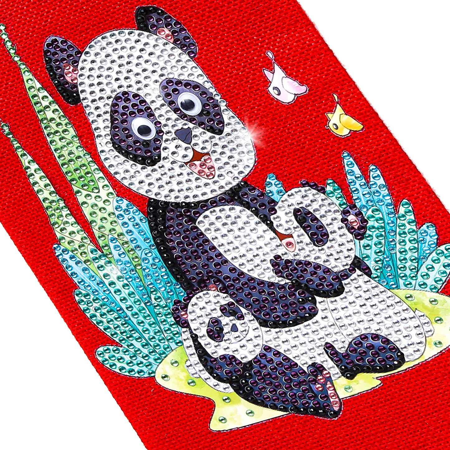 DIY Diamond Christmas Decoration | Panda | Red Wine Gift Bag