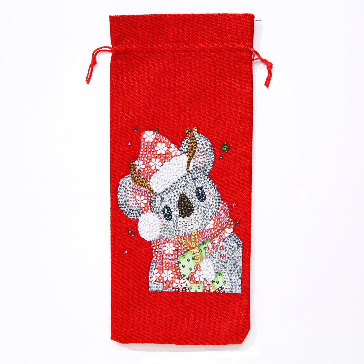DIY Diamond Christmas Decoration | Koala | Red Wine Gift Bag