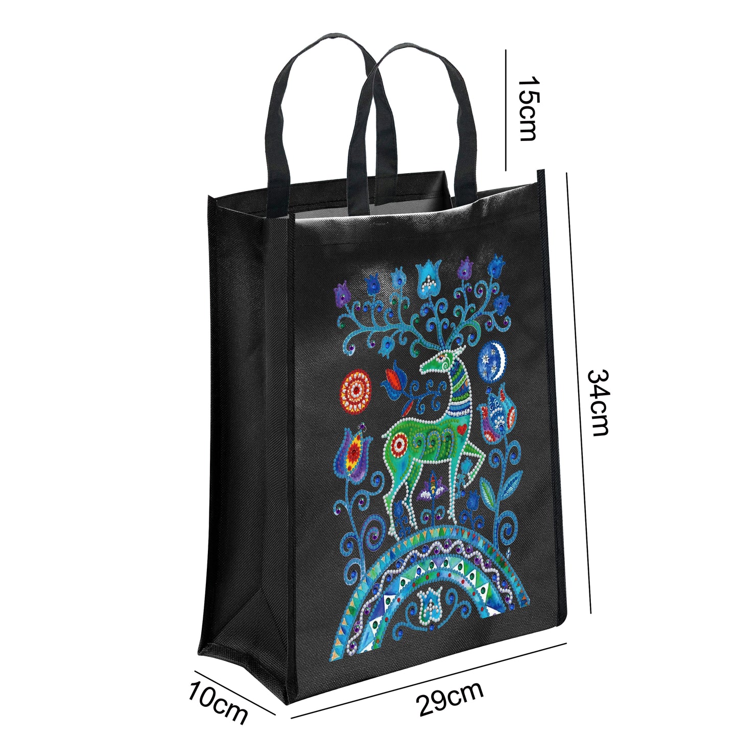 DIY Diamond Painting Black Eco Bag-Deer