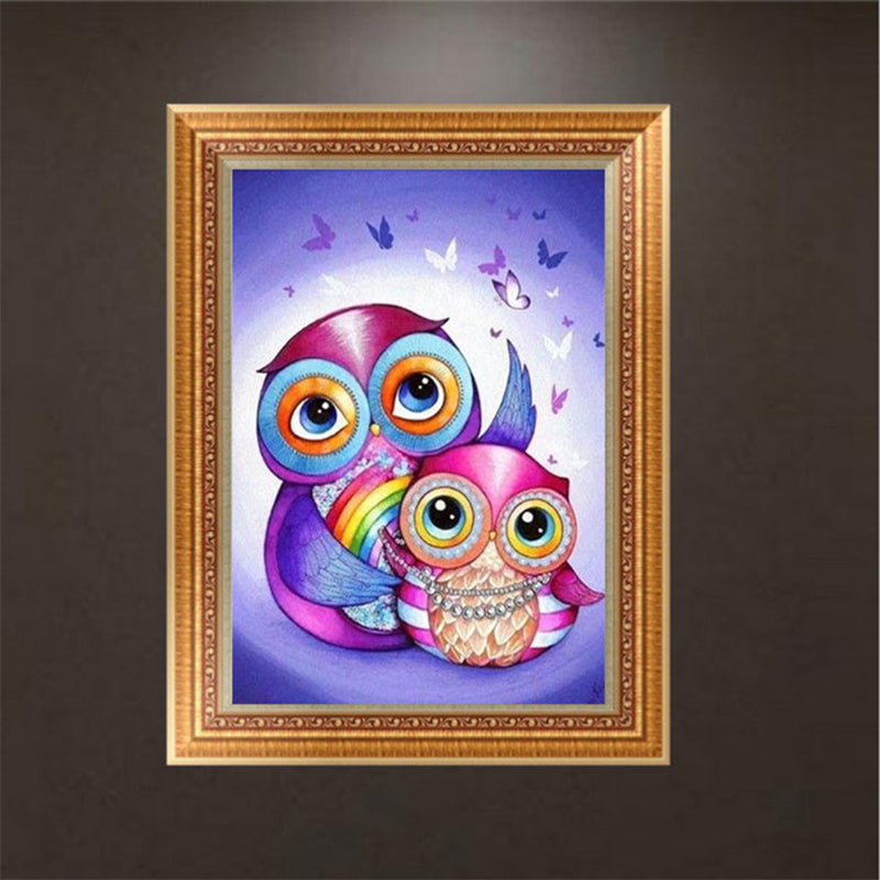 Cartoon Owl  | Full Round Diamond Painting Kits