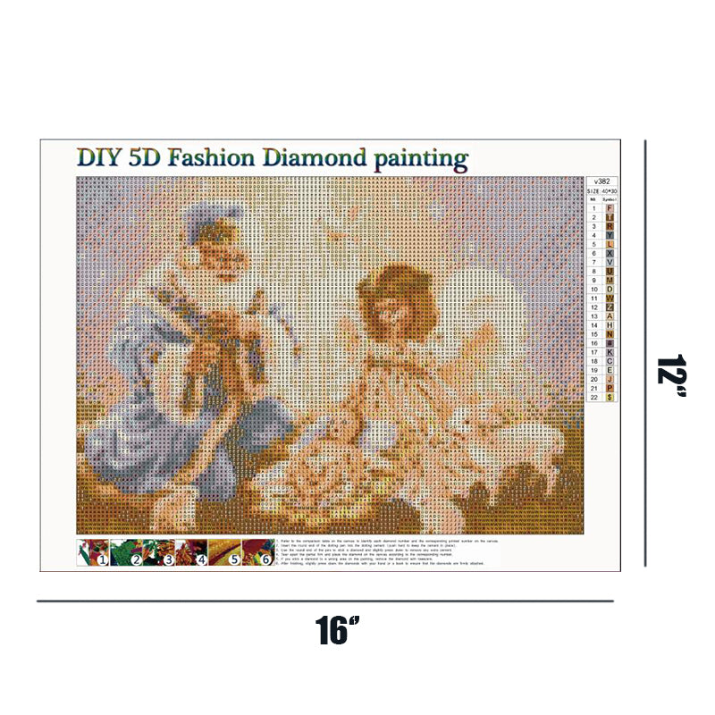 Angel Kids  | Full Round Diamond Painting Kits