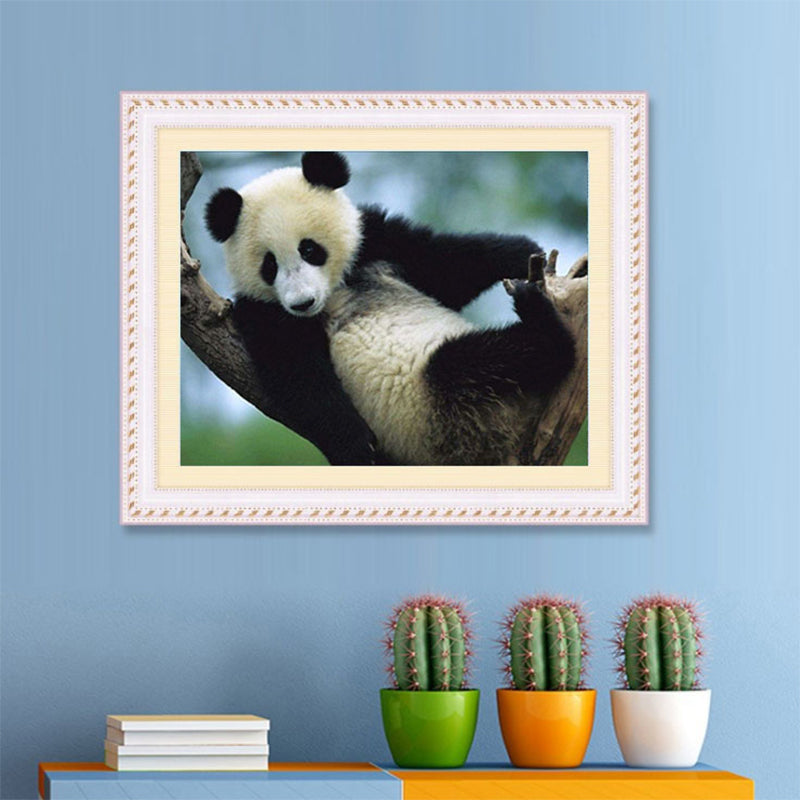 Panda On The Tree  | Full Round Diamond Painting Kits