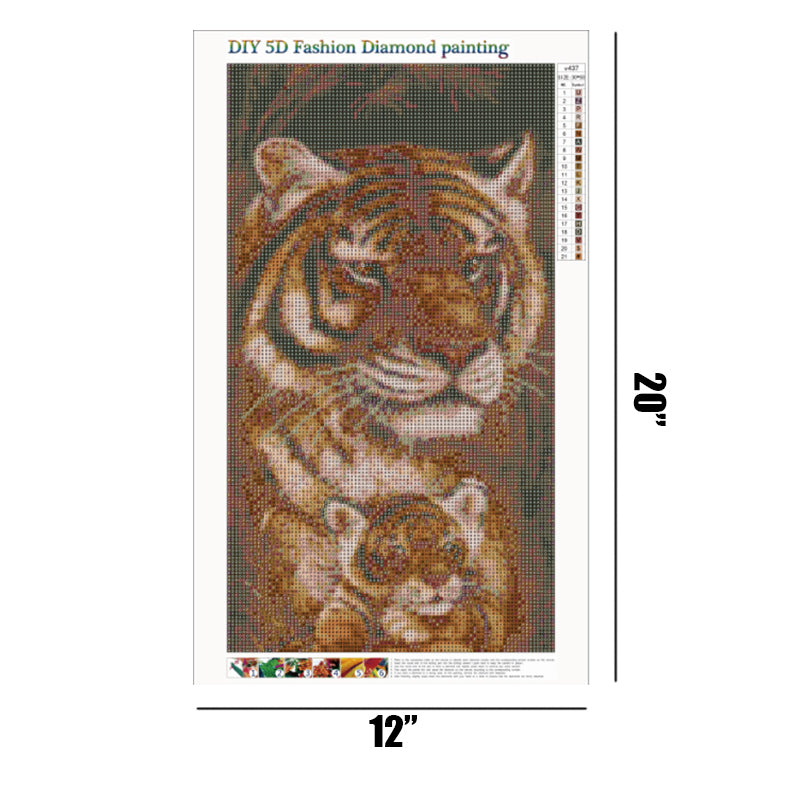 Tiger  Family  | Full Round Diamond Painting Kits