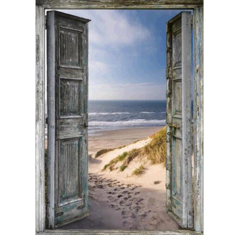 Sea View Outside The Door | Full Round Diamond Painting Kits